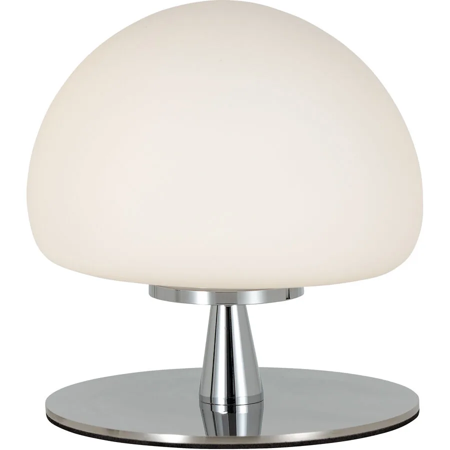 Tischlampe Liana Grau Glas/Metall 15 cm 15 cm - Farbe: chrom - Material: Metall/Glas - LED - Lichtfarbe: Warmweiss - LED Energiesparlampen