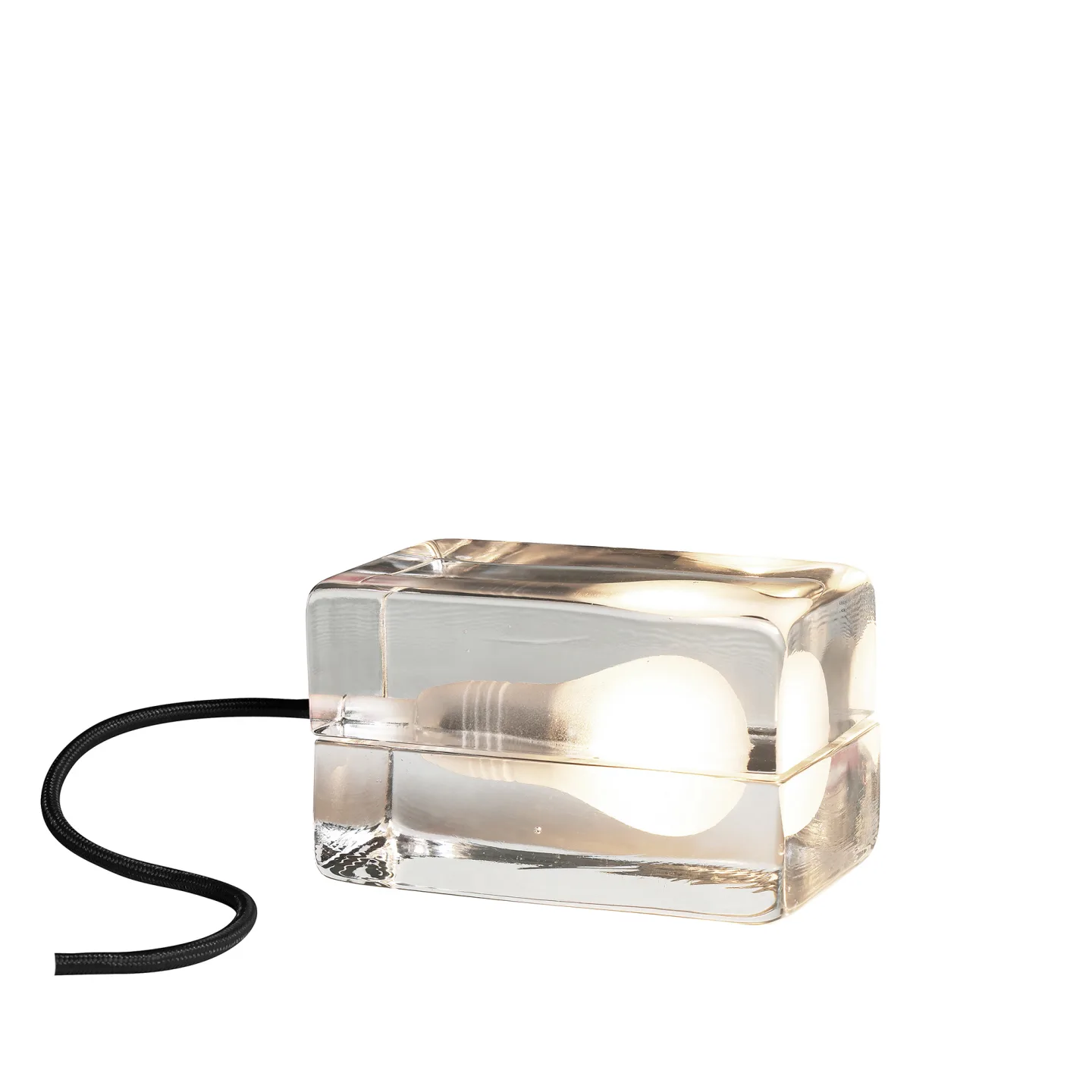 Design House Stockholm - Block Lamp - Black Cable - Bordslampor - Harri Koskinen - Svart - Glas