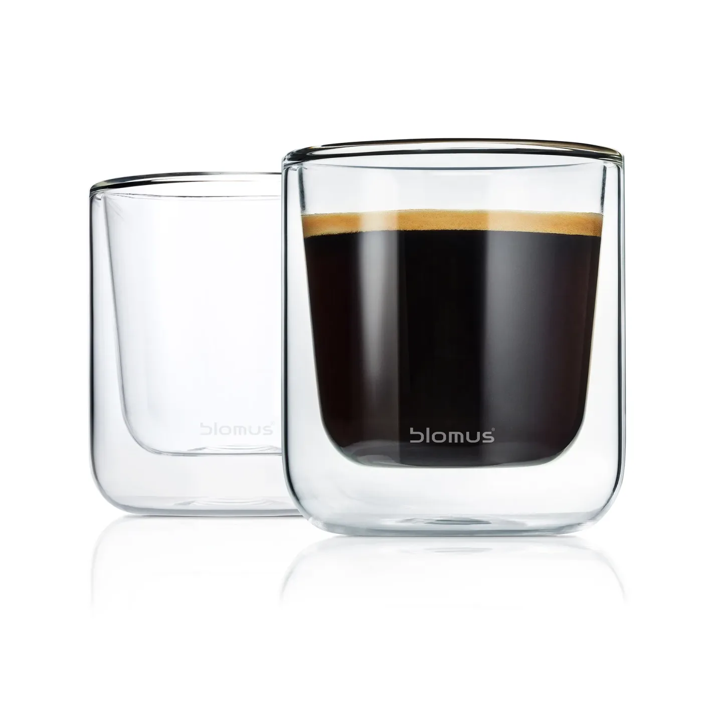 blomus Nero isolerande kaffeglas 2-pack Klar