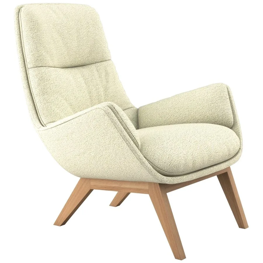 Sessel Halani offwhite Stoff B 93 T 84 H 95 cm