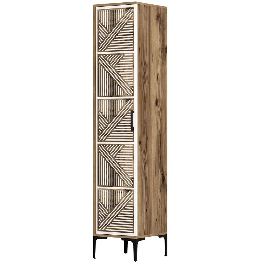 Kleiderschrank Uyumak Walnuss Melamin B 40 cm