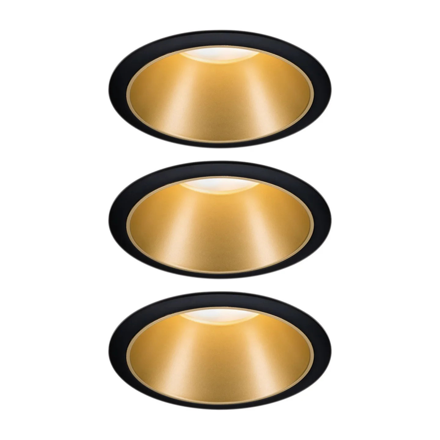 Cole LED-Spotlight, gold-schwarz, 3er-Set - Paulmann - Flurbereich - Modern - Metall - Einflammig