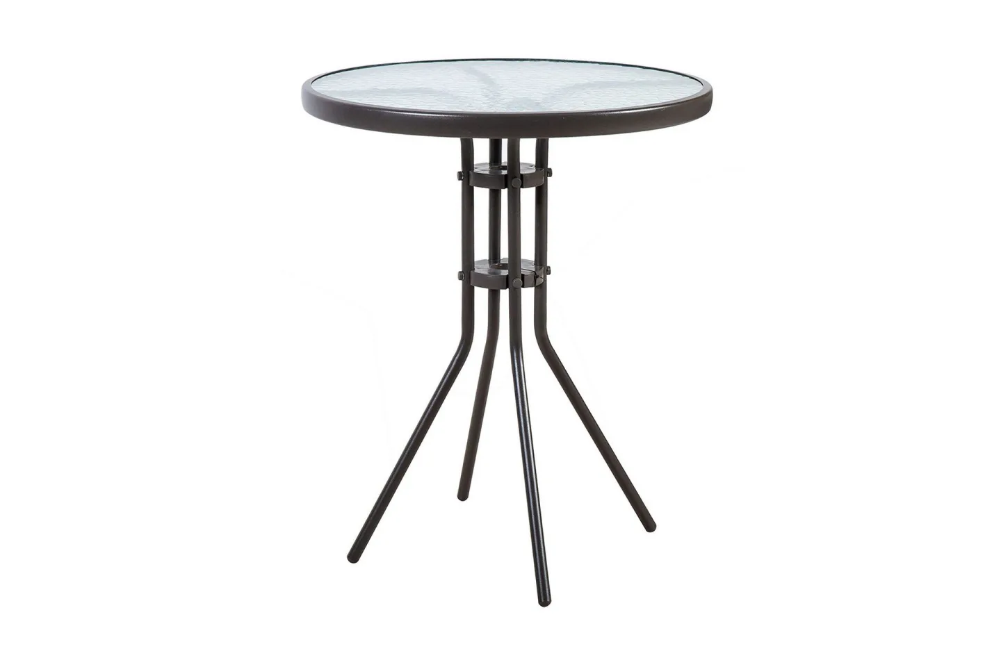 Dublin Runt Cafébord och Bistrobord Utomhus 60 cm Glas - Brun