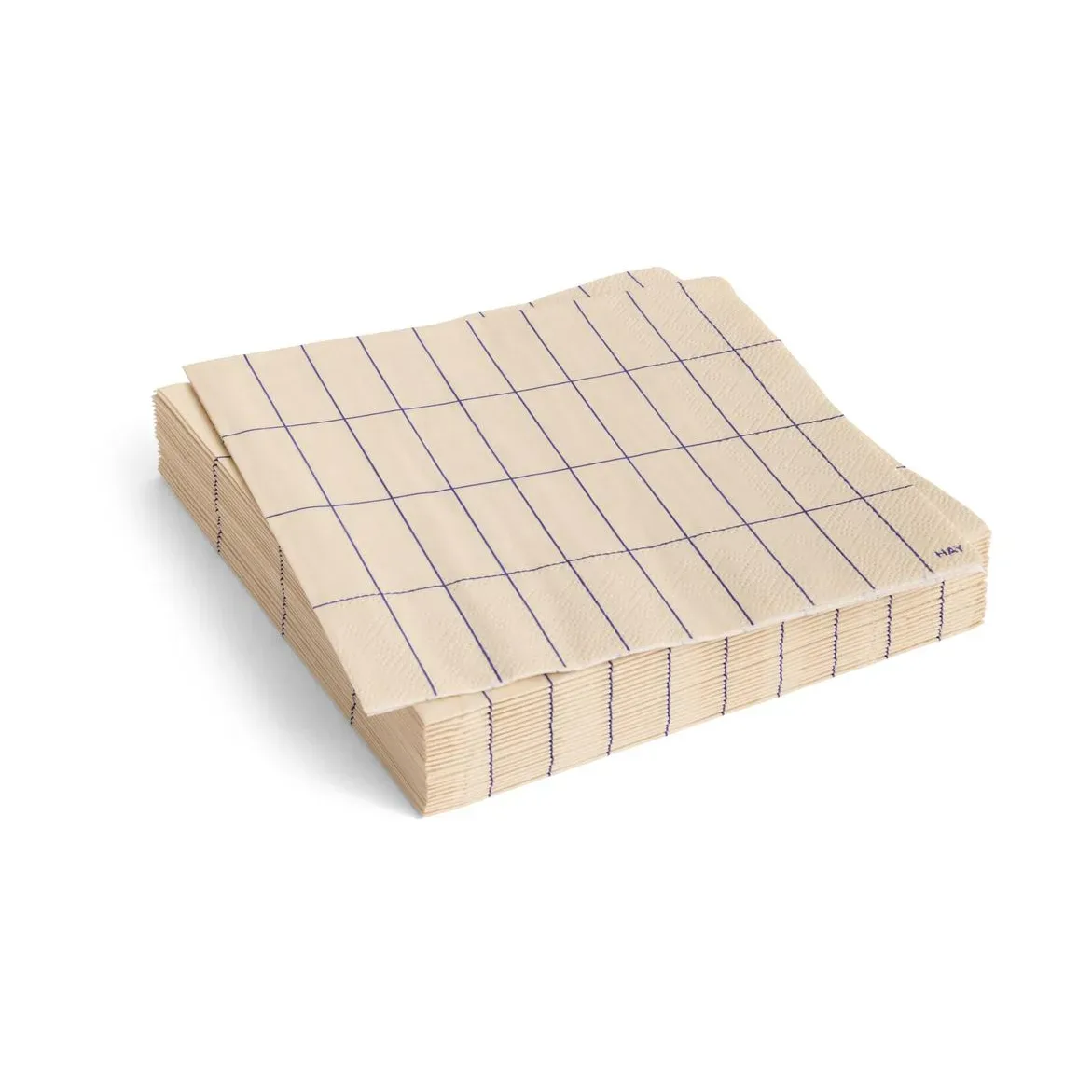 HAY Pattern Lunchserviette 33x33 cm 20-Pack Off white-blue grid