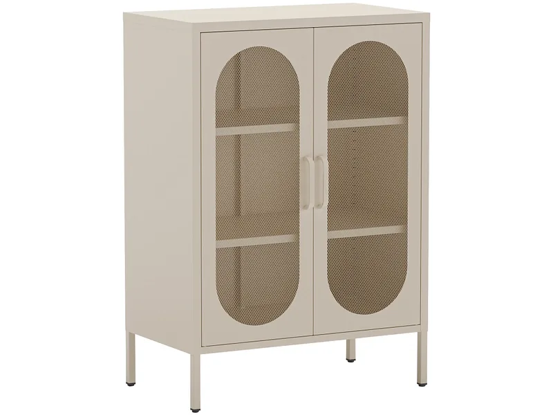 Kommode MARCKERIC DIORA 2 Türen 40x70x100cm cremefarben lackiert