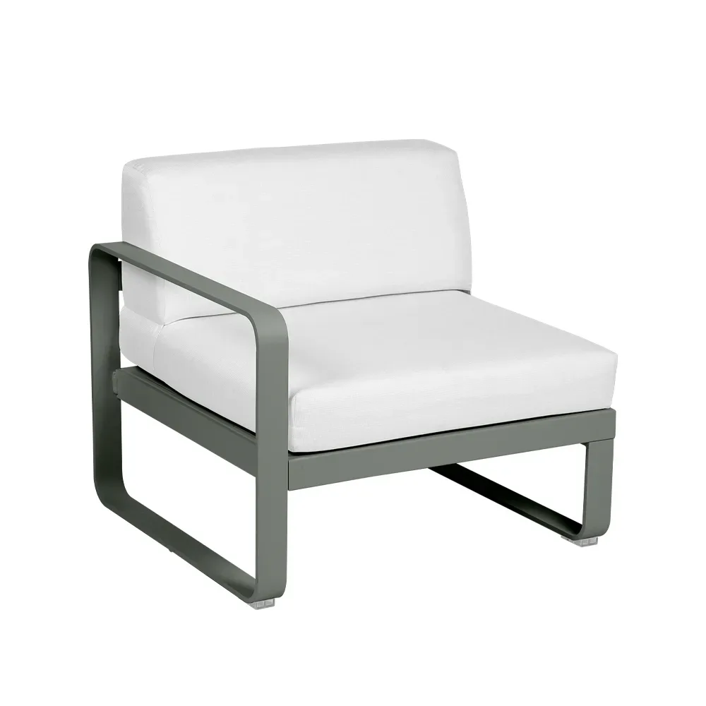 Fermob Bellevie Left modulsoffa Rosemary (grön)-off-white dyna-1-sits