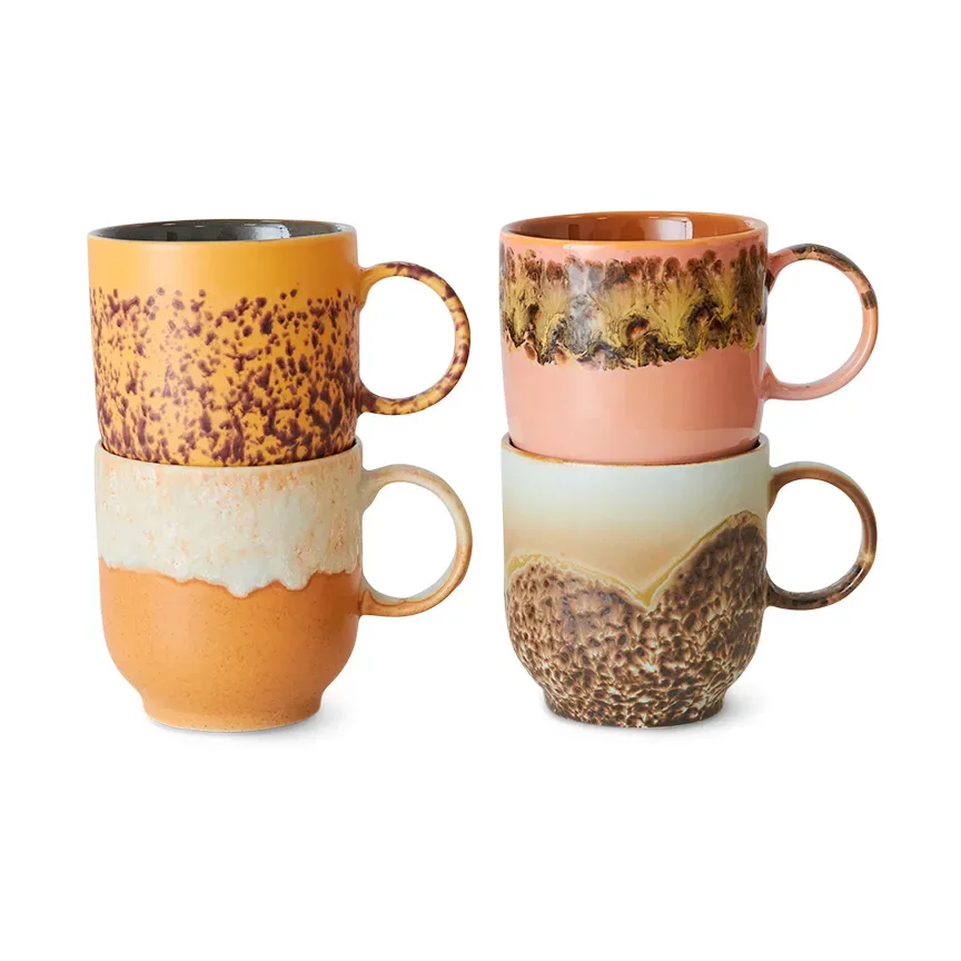HKliving 70's Tasse 25 cl 4er-Pack Cape