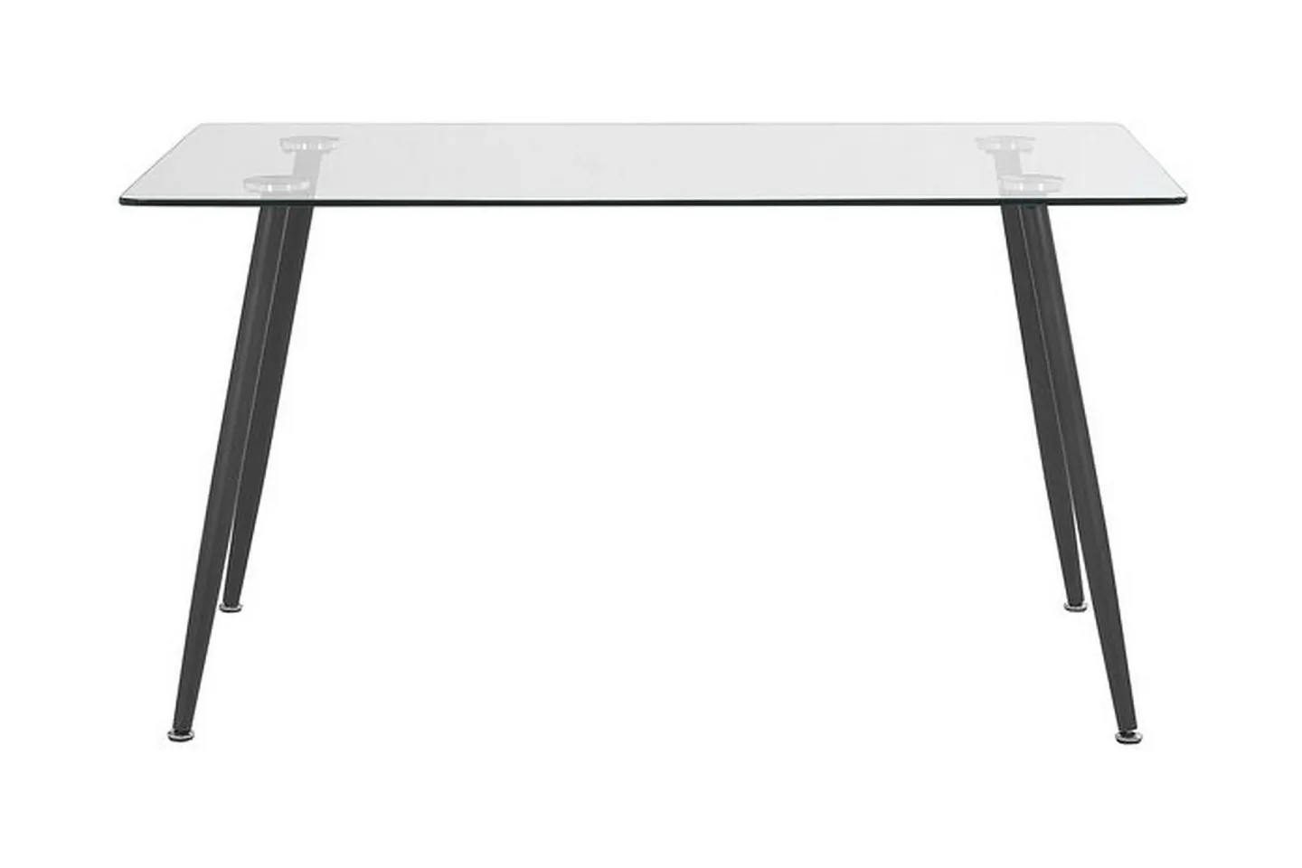 Maceys Matbord 140 cm - Glas/Svart