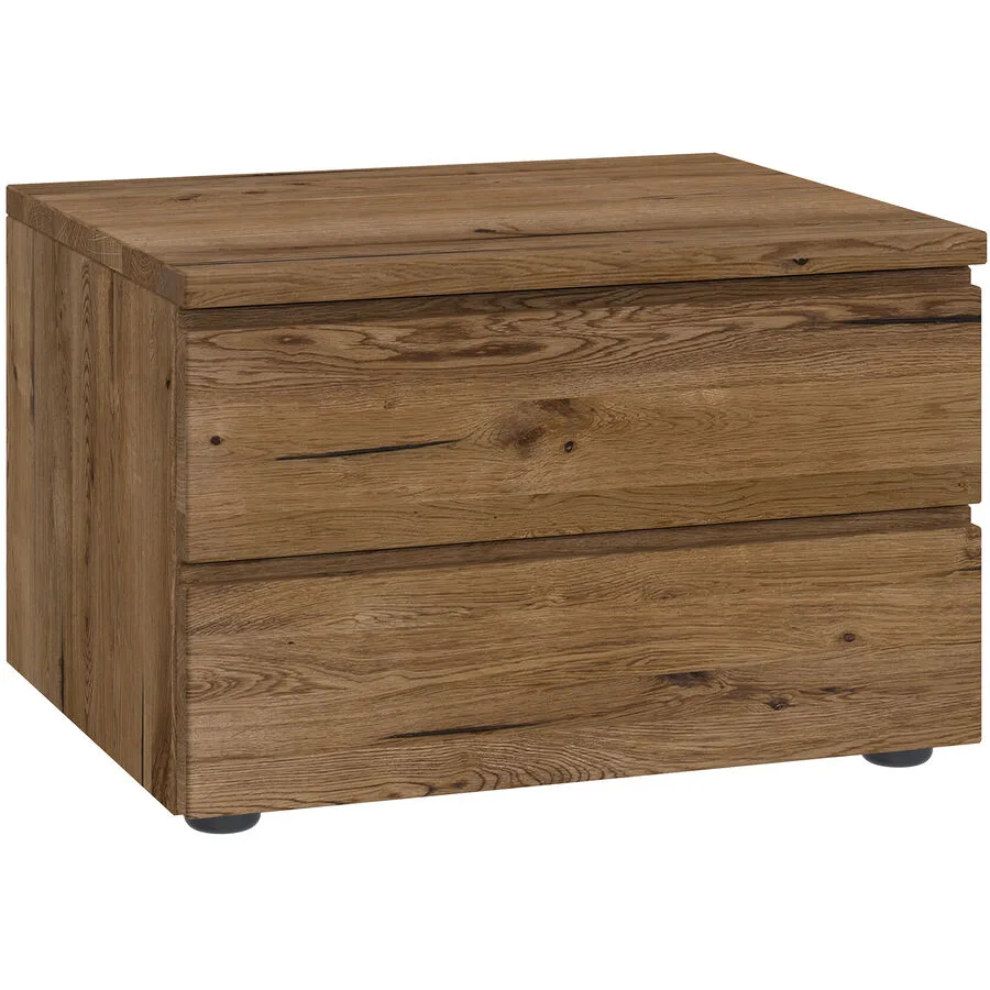 Nachttisch Holz Werk Sumpfeiche Sumpfeiche massiv Massivholz B 50 H 33 cm