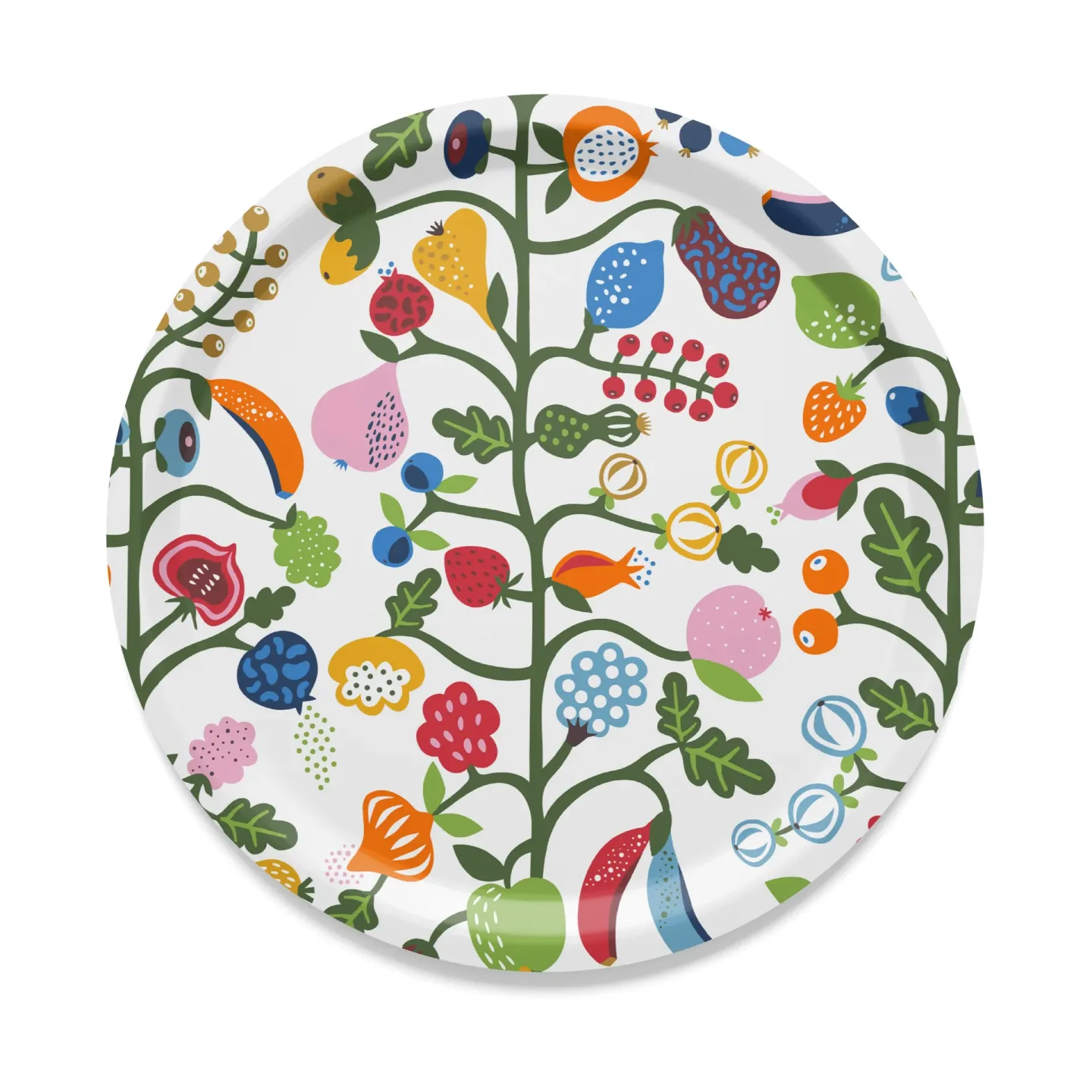 Arvidssons Textil Fruktträdgården Tablett Ø31 cm Multi
