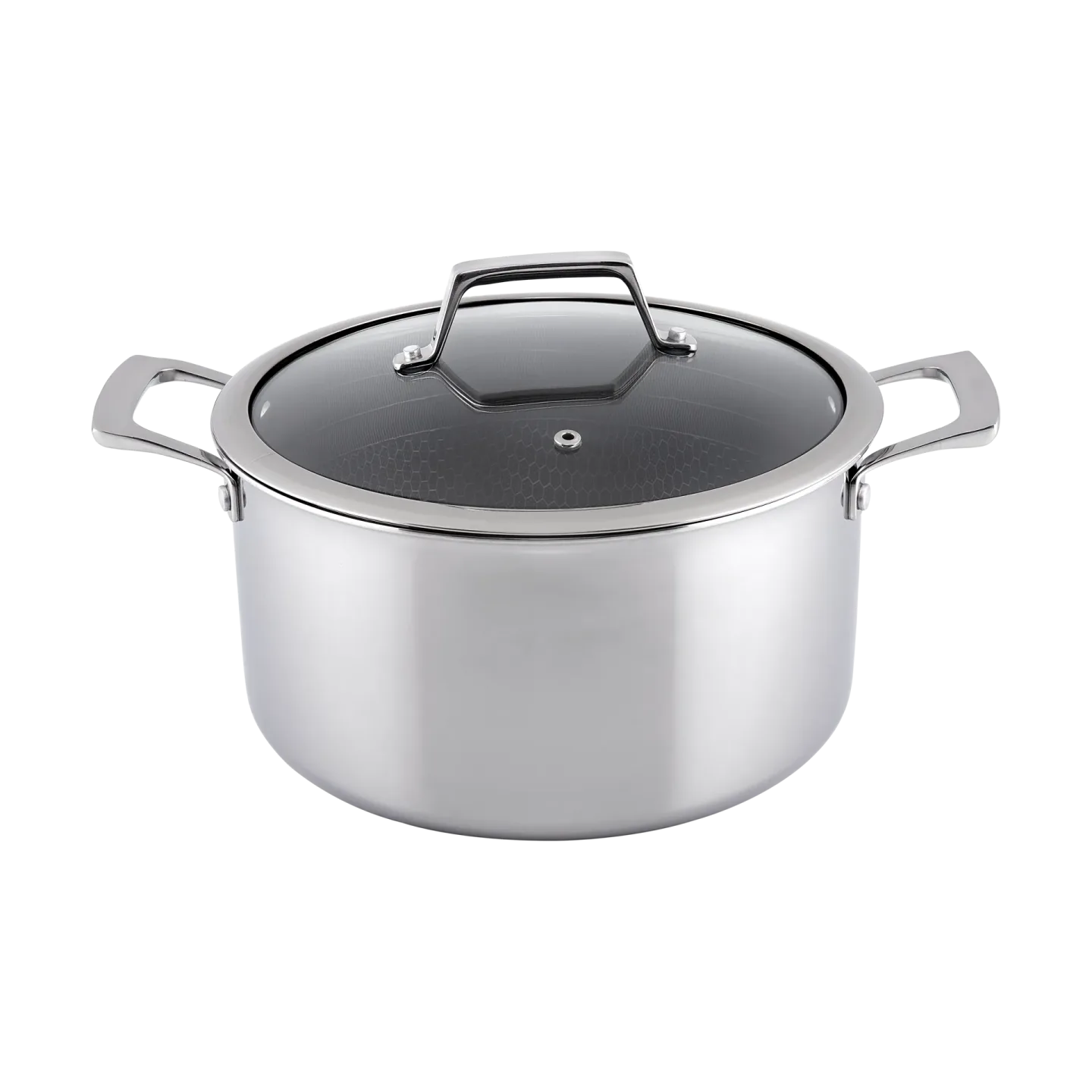 Hâws Hâws Santo Hybrid Coating Topf mit Deckel 5,8 L Edelstahl