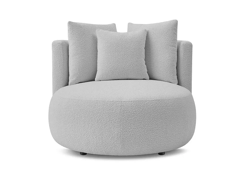 Sessel BOBOCHIC CESAR Boucle-Stoff hellgrau