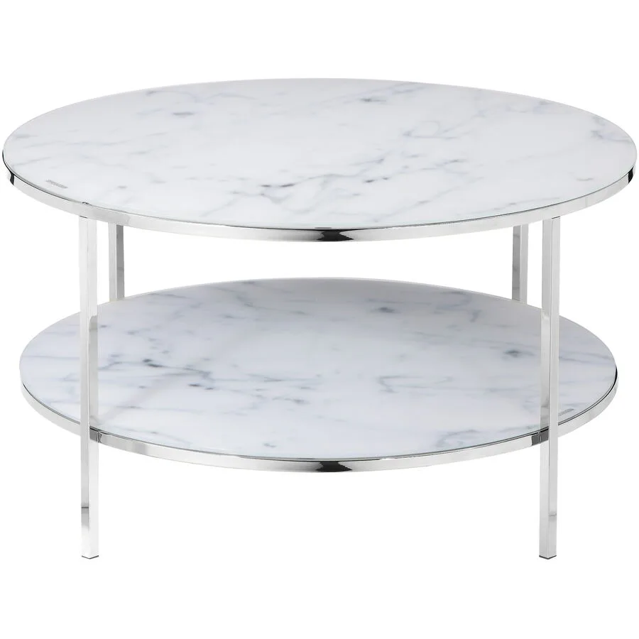 Salontisch Menage Molto Weiss Glas 80 cm