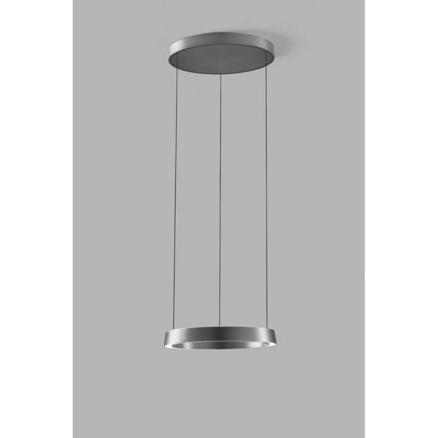 Edge Round Pendel Ø500 Titanium - LIGHT-POINT - Stue - Design - Aluminium - Ring