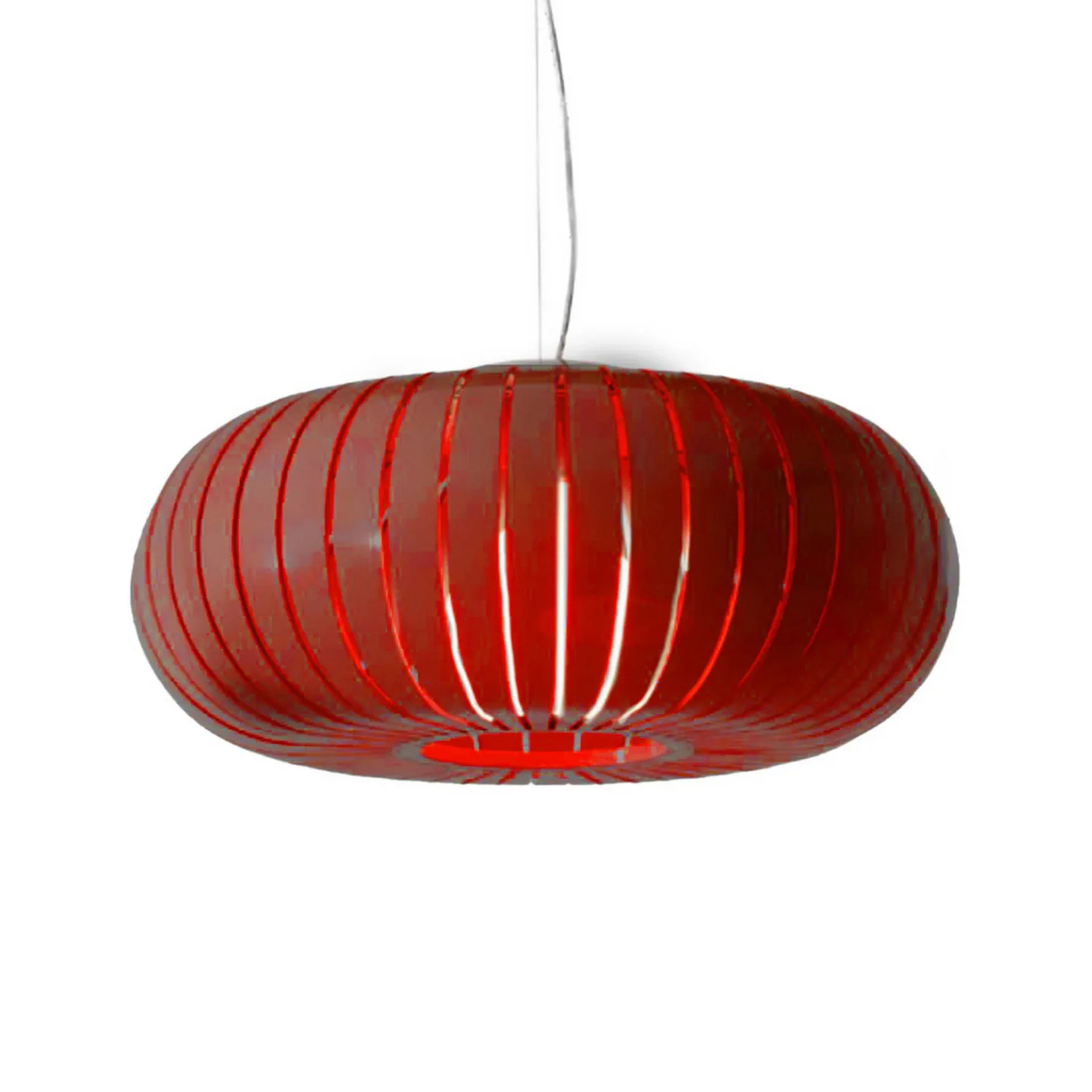 Teresa LED-Hängeleuchte, dunkelrot, Ø 50 cm - Kartell - Wohnzimmer - Design - Kunststoff - Einflammig