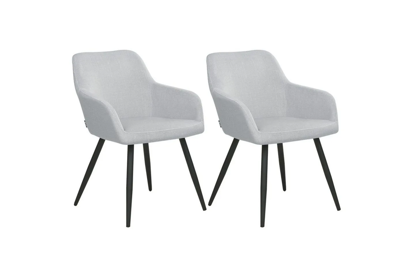Set med 2 matstolar Casmalia - Grå, svart