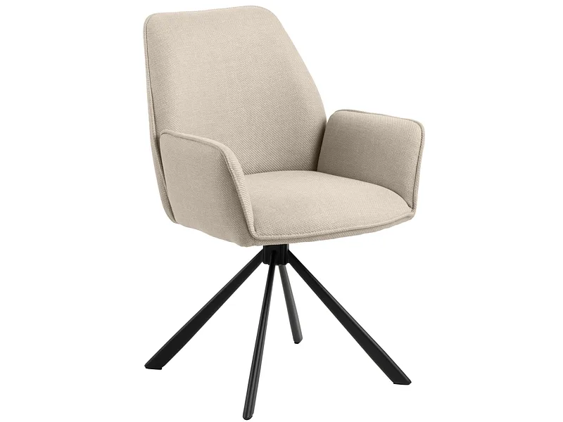 Stuhl GLENDA Stoff beige drehsitz