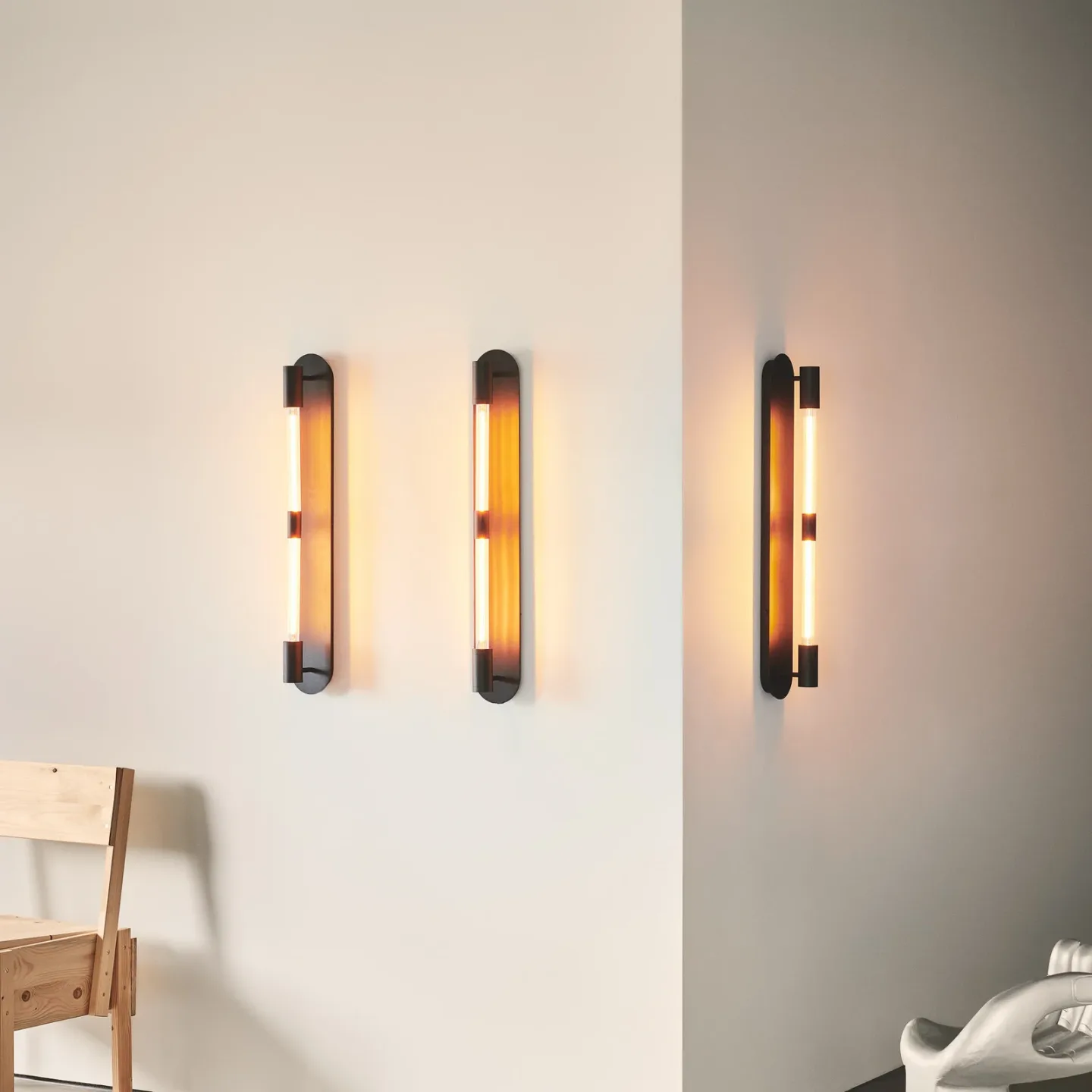 Liberty Double Wandleuchte Black - Design By Us - Wohnzimmer - Metall - Mehrflammig