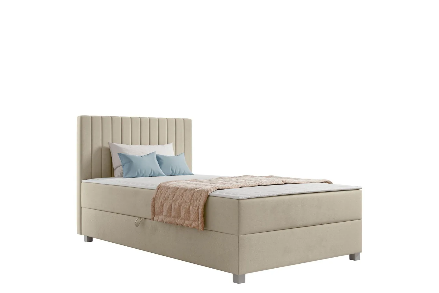 Veyran Sängpaket Kontinentalsäng med Förvaring 120x200 cm - Beige