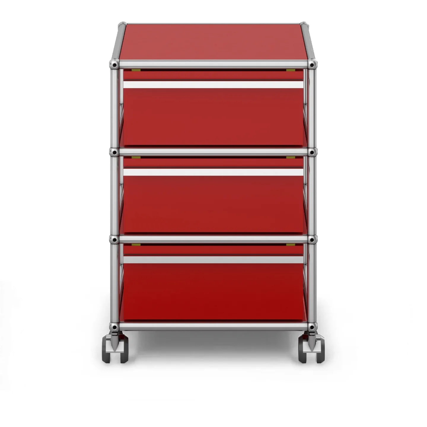USM - USM Haller Mobile Pedestal M26 USM Ruby Red - Hurtsar - Fritz Haller & Paul Schärer - Röd - Metall