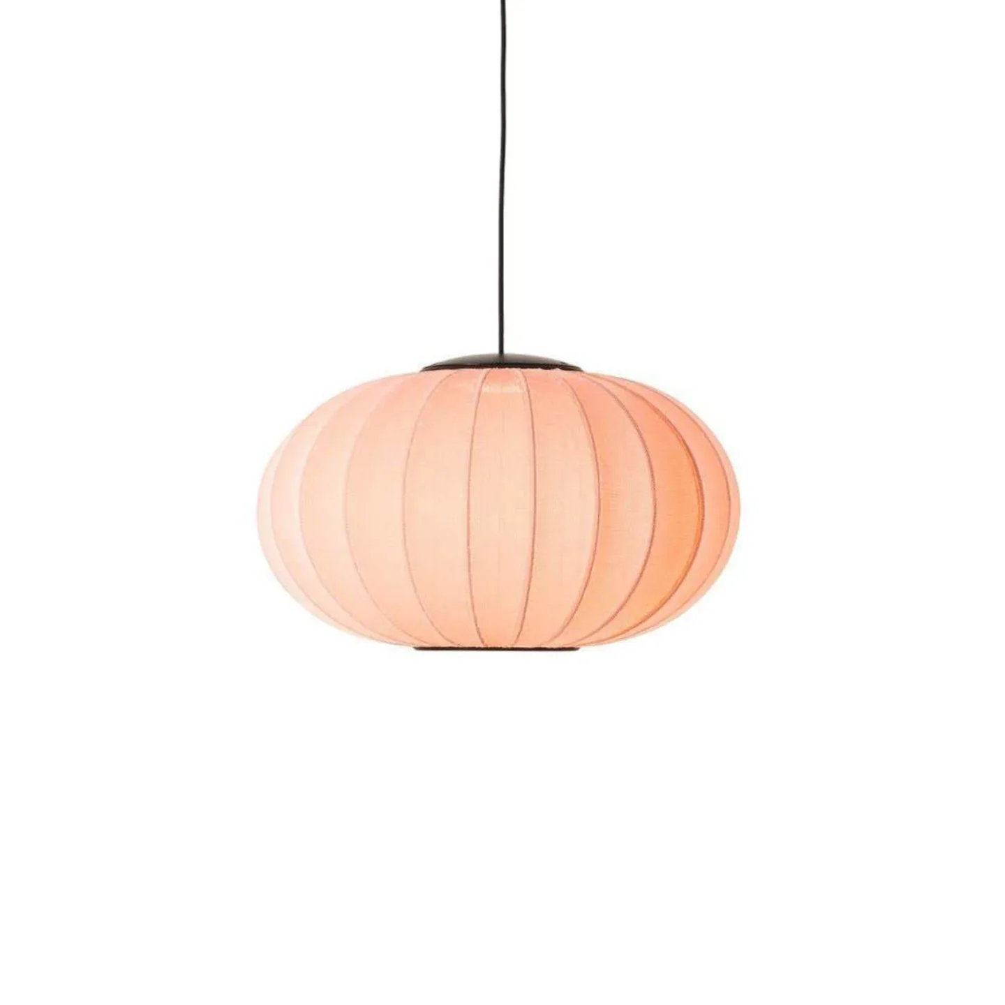 Knit-Wit 57 Oval LED Pendel Coral - Made By Hand - Soveværelse - Stof / tekstil
