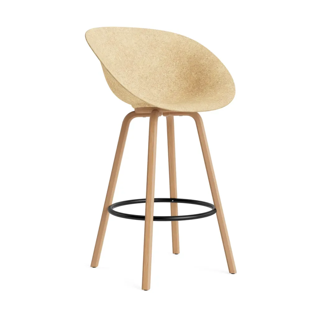 Normann Copenhagen Mat Bar Armchair Armlehnstuhl 75 cm Hemp-beech-black steel