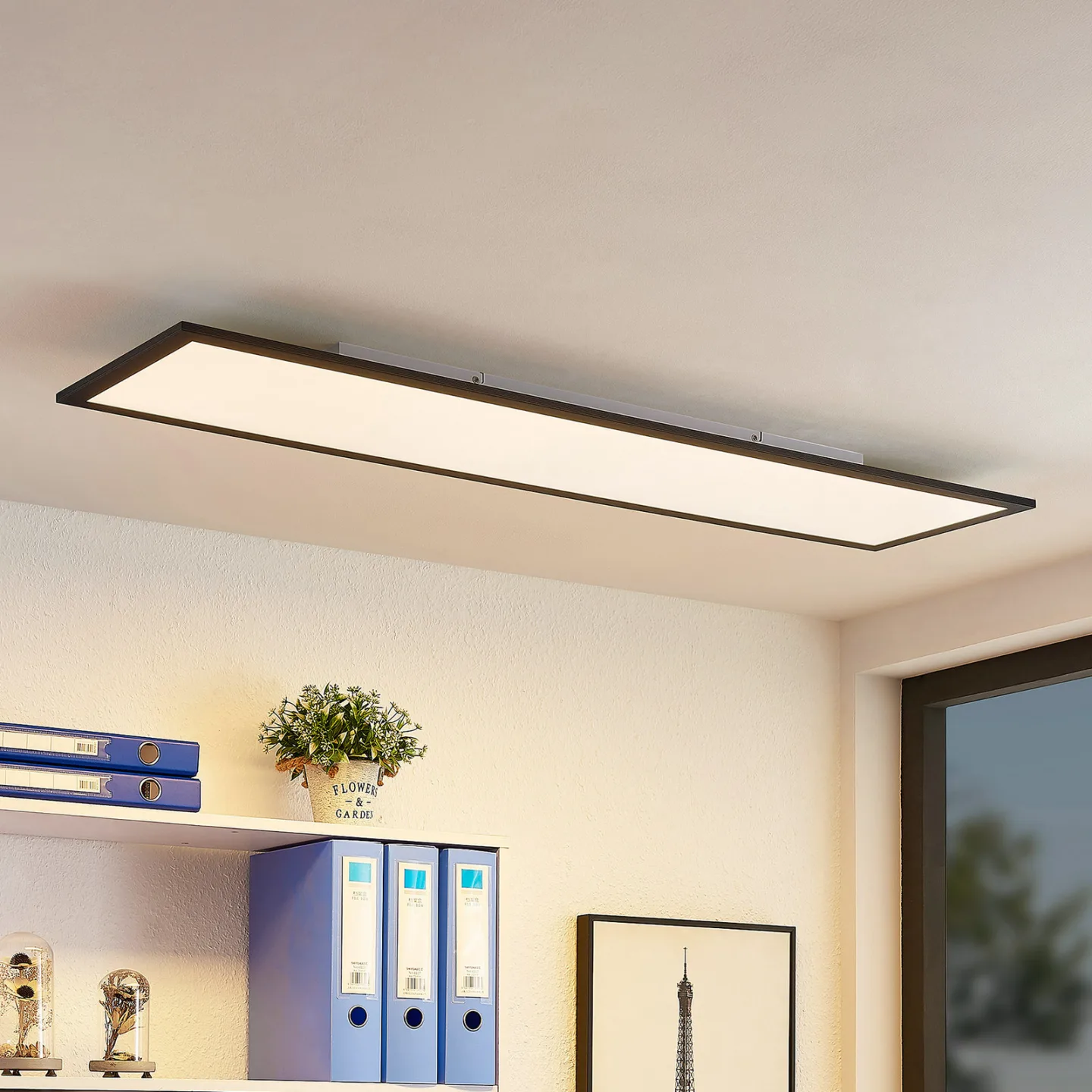 Nelios Deckenleuchte LED 4000K 120x30 Black - Lindby - Küche - Modern - Kunststoff - Eckig
