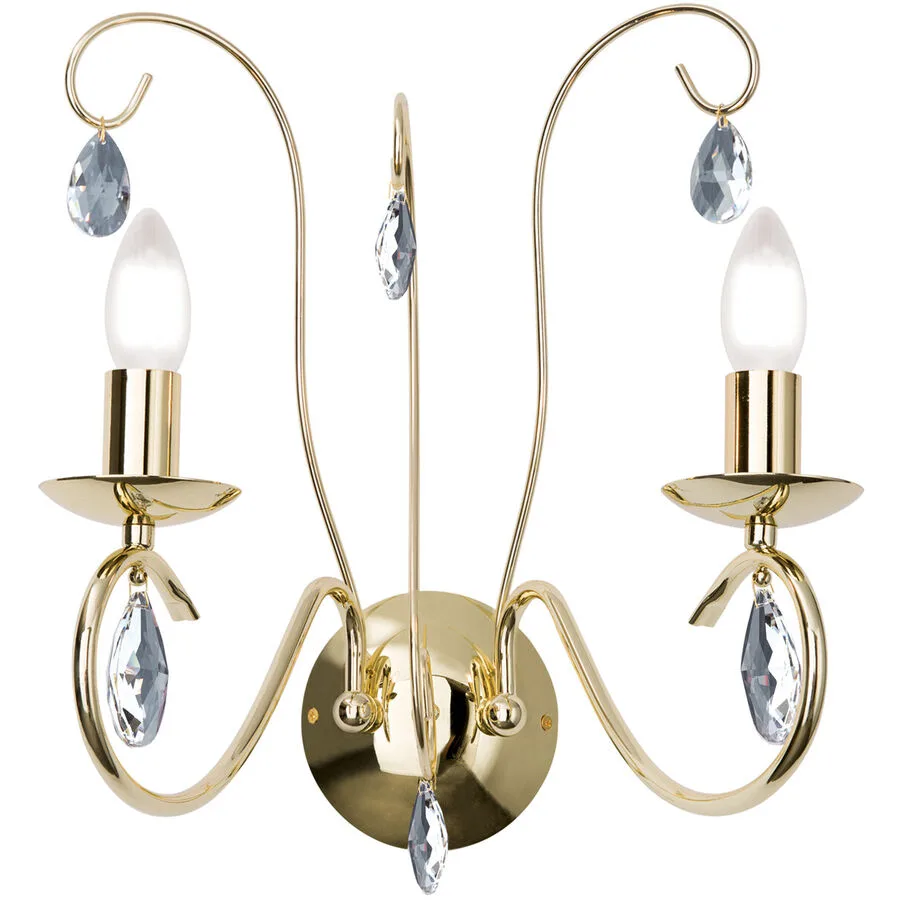 Wandlampe Alessia Gold Stahl 37 cm 45 cm
