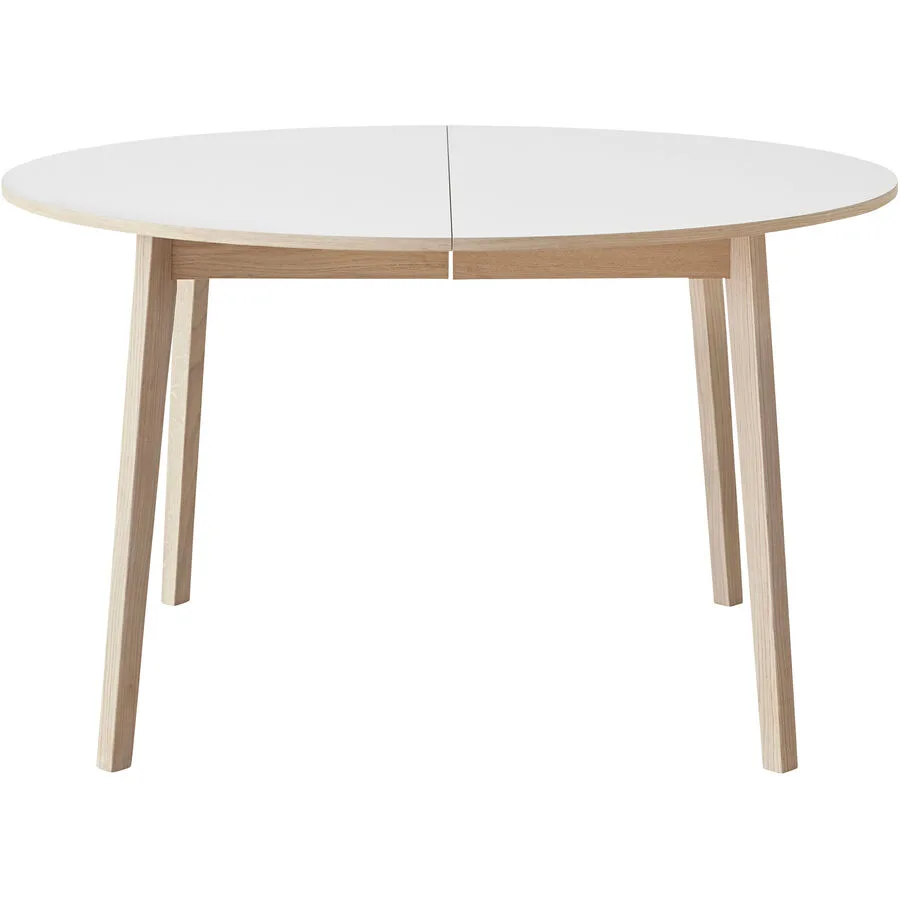 Esstisch rund Sinthya weiss/eiche Eiche, Melamin Massivholz B 130 T 130 cm