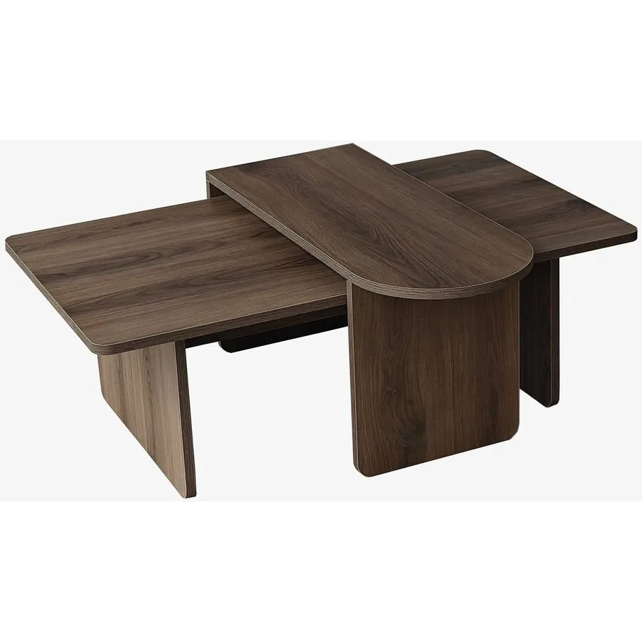 Salontisch Georis Bronze, Nussbaum 100% Melaminbeschichtete Kiefer B 82 T 60 cm