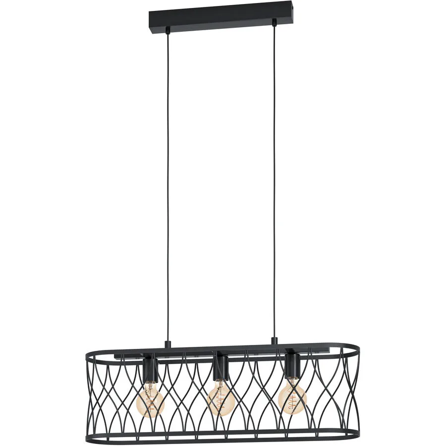 Eglo Pendellampe Giltspur Schwarz Stahl 18 cm 110 cm