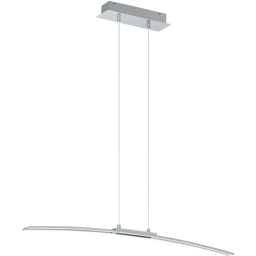Eglo Pendellampe Lasana Weiss/Grau Stahl 90 cm 110 cm - Material: Aluminium/Stahl/Kunststoff - LED - Lichtfarbe: Warmweiss