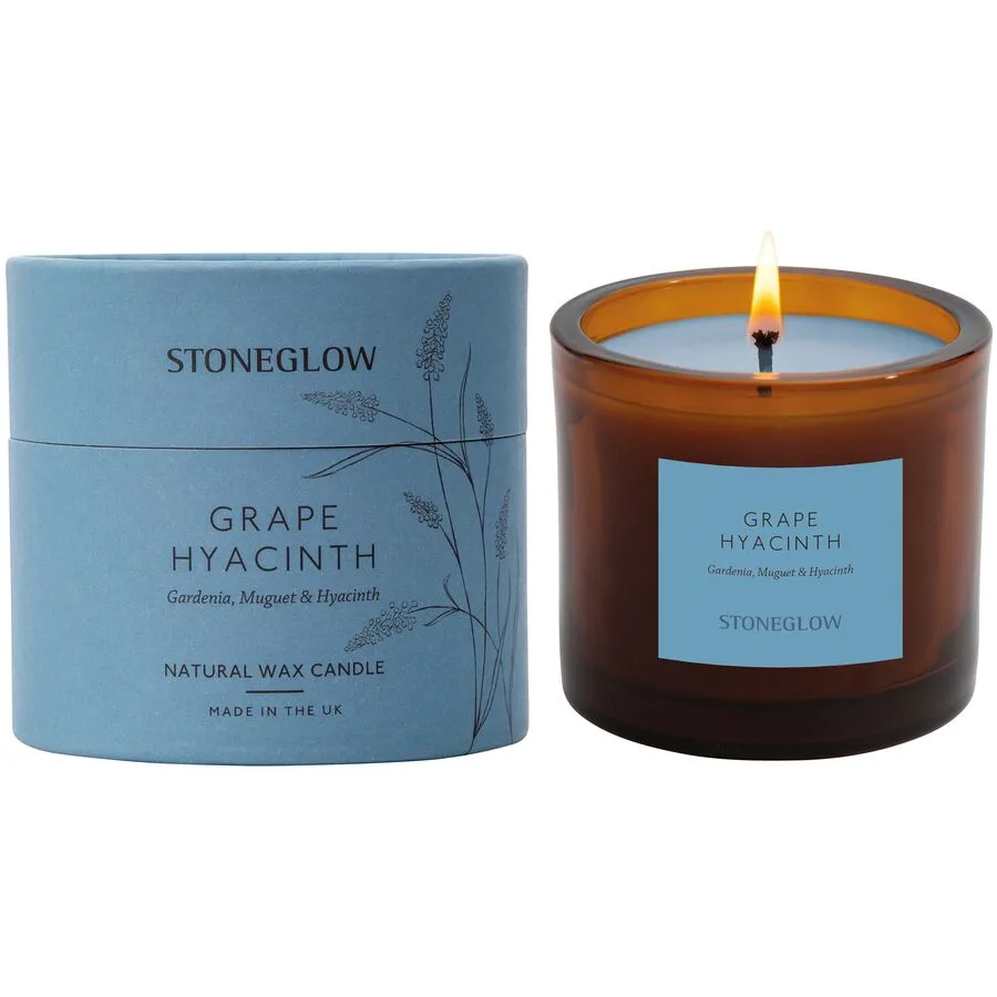 Stoneglow Duftkerze Braun Wachs/Glas 8 cm - Material: Glas/Wachs