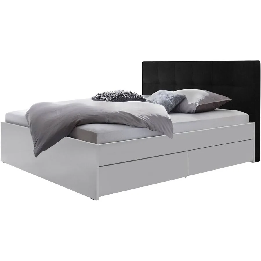 Hasena Stauraumbett Shepherd Weiss/Anthrazit Buche Massivholz/Pepe Massivholz 160 x 200 cm