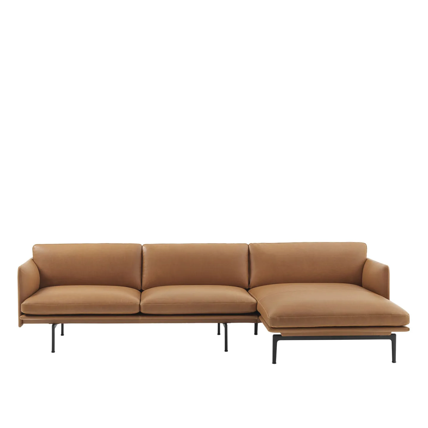 Muuto - Outline Sofa Chaise Longue Right, Hallingdal 166 - Soffor - Anderssen & Voll - Grå