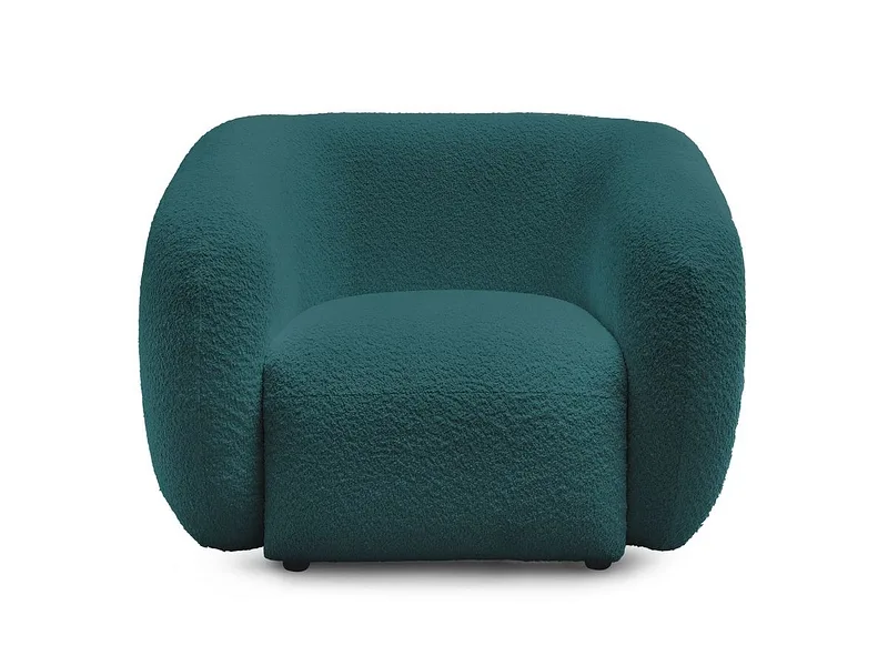Sessel BOBOCHIC CELINE Boucle-Stoff hellblau