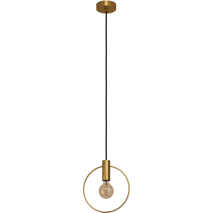 Eglo Pendellampe Manizales Stahl 10.5 cm 110 cm - Farbe: messing gebürstet/smoky