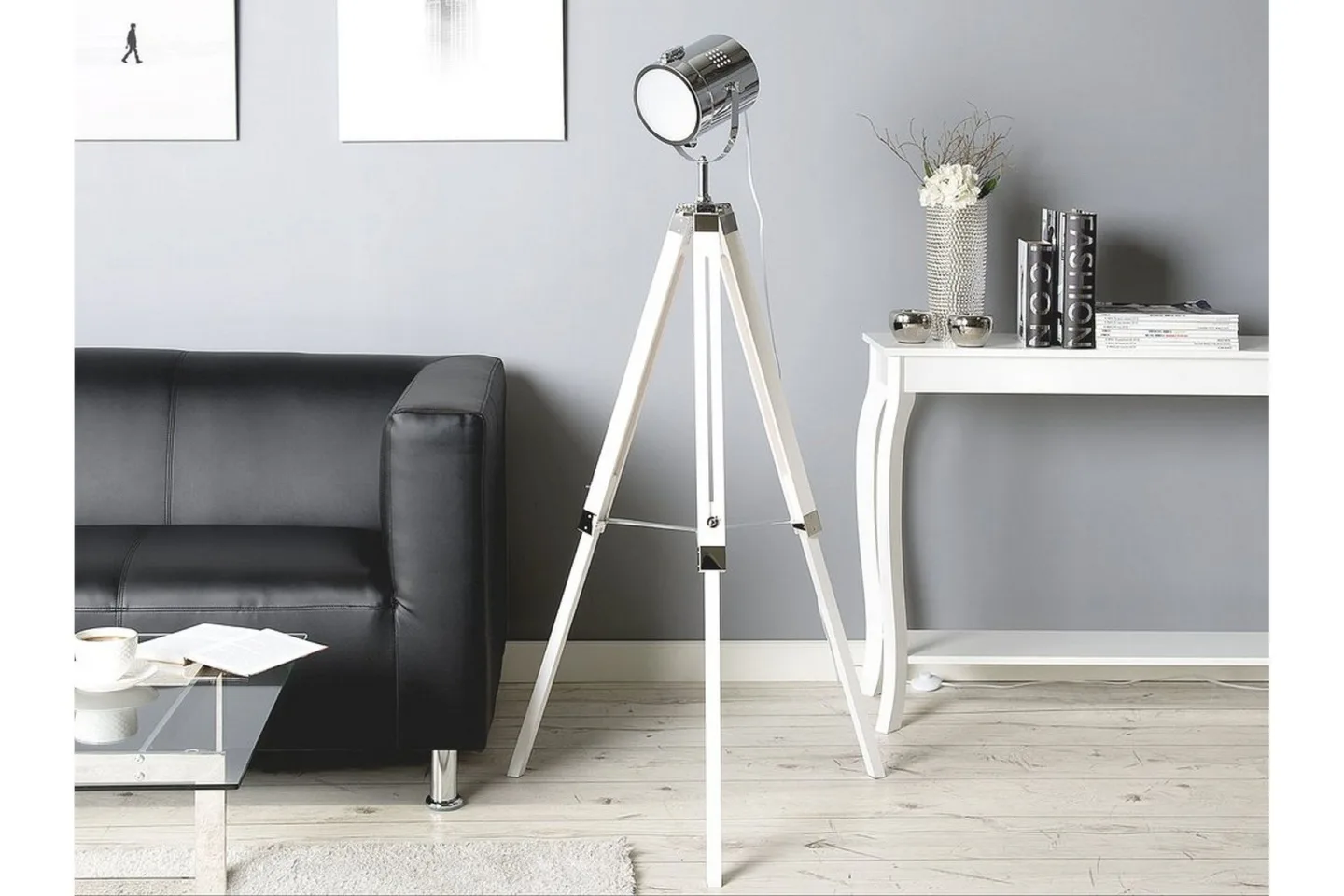 Alzette Golvlampa 143 cm - Vit