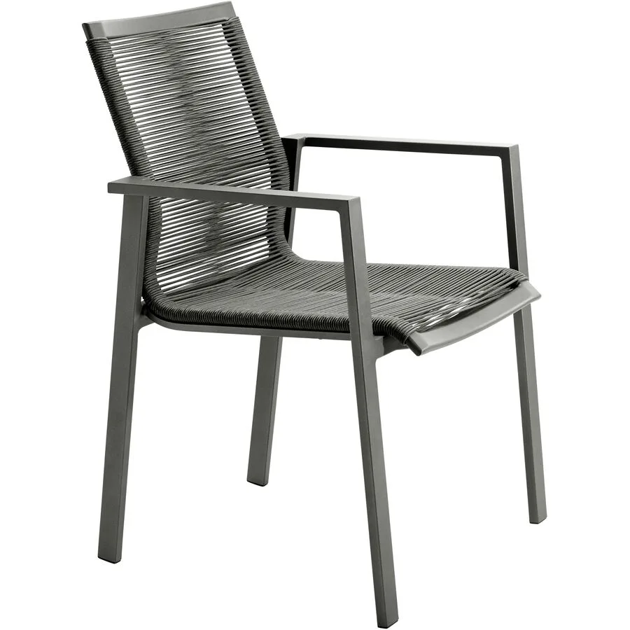 Gartensessel Matteo anthrazit Aluminium T 64 cm