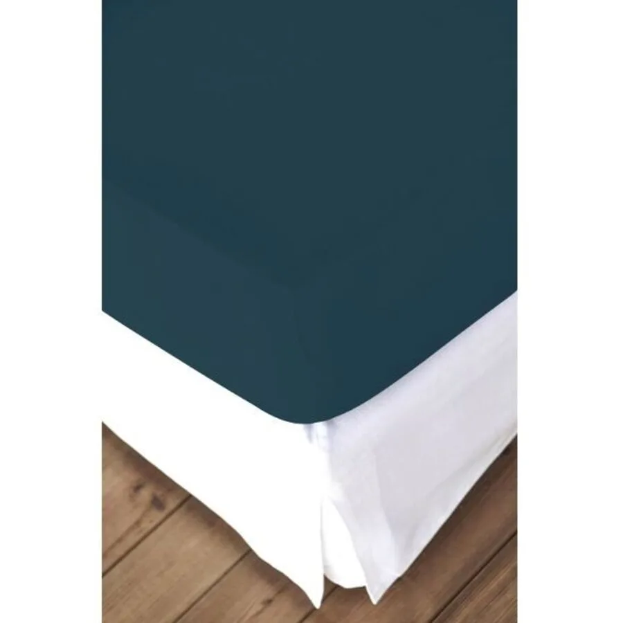 Living Home Fixleintuch Elastic Petrole Baumwolle/Kunstfaser 200 x 200 cm - Material: 94% Baumwolle, 6% Elasthan