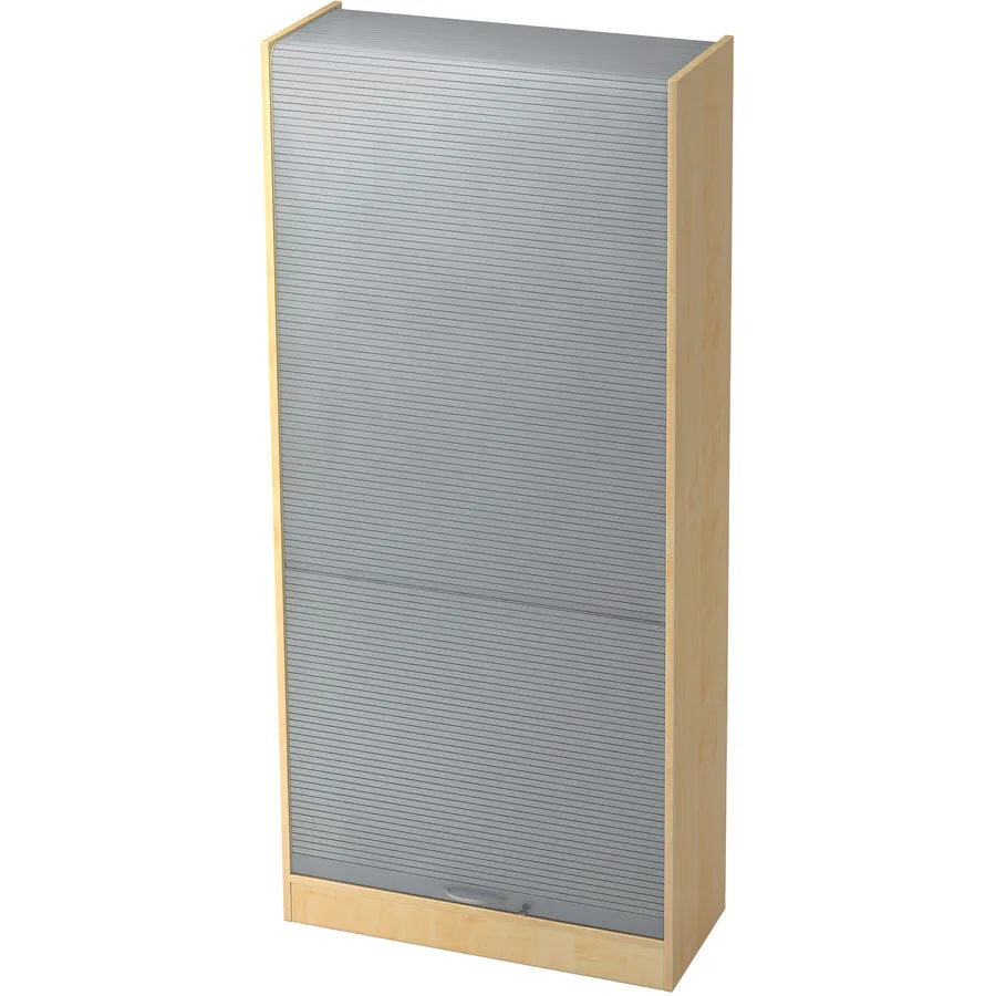 Aktenschrank Office Silber, Ahorn Dekor Holzwerkstoff, Kunststoff B 90 cm H 200.4 cm