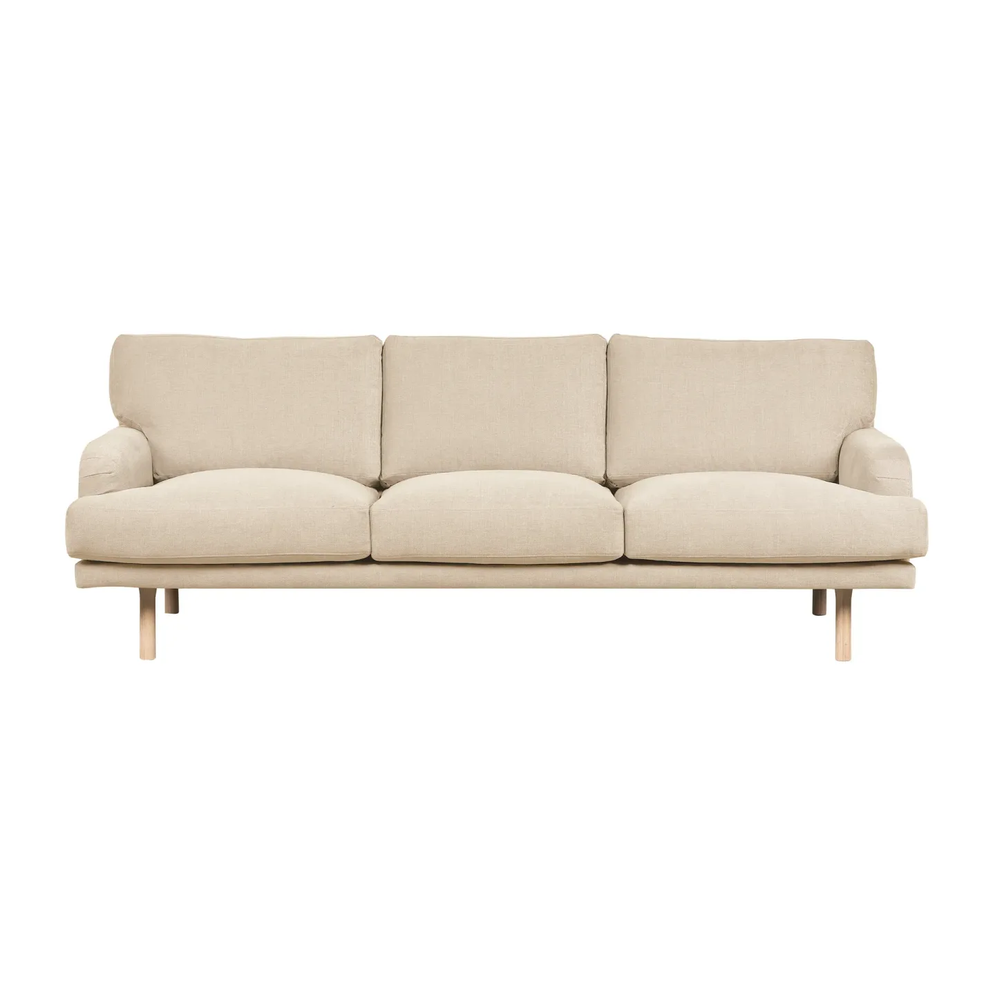 1898 Lidnäs 3 sits soffa Caleido Beige 9600-vitoljad ek, 3-sits