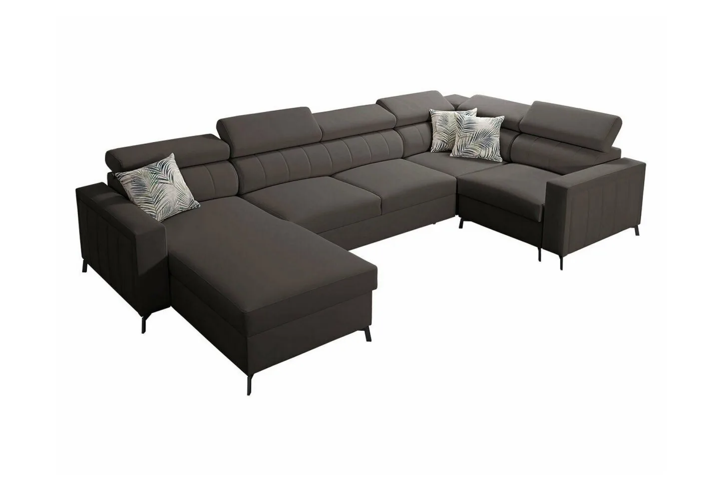 Galbally 5-sits Hörnbäddsoffa Dark brown -