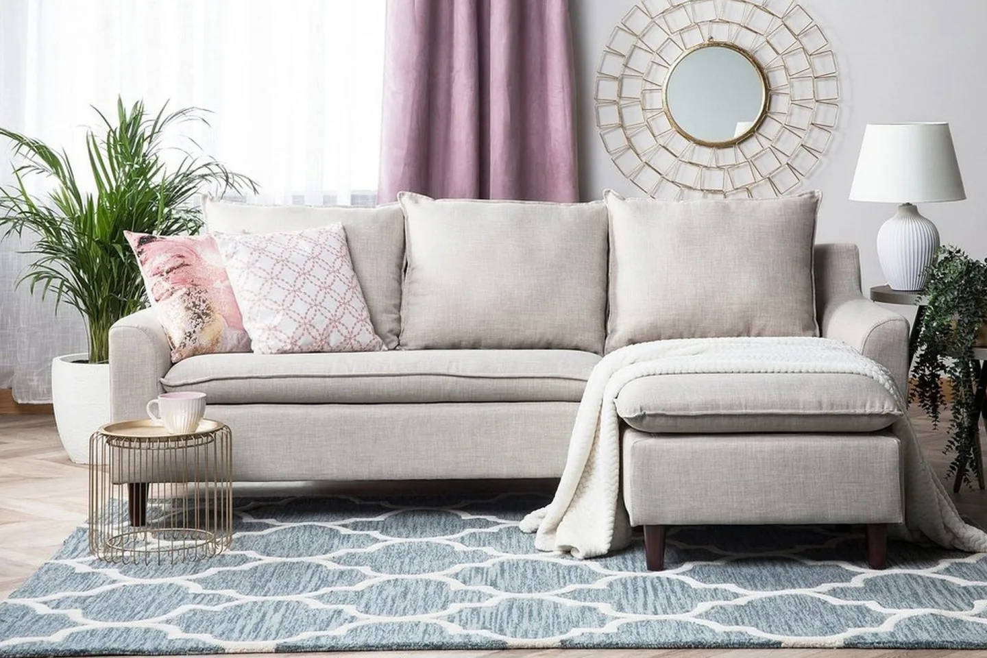 Elvenes Divansoffa 206 cm - Beige