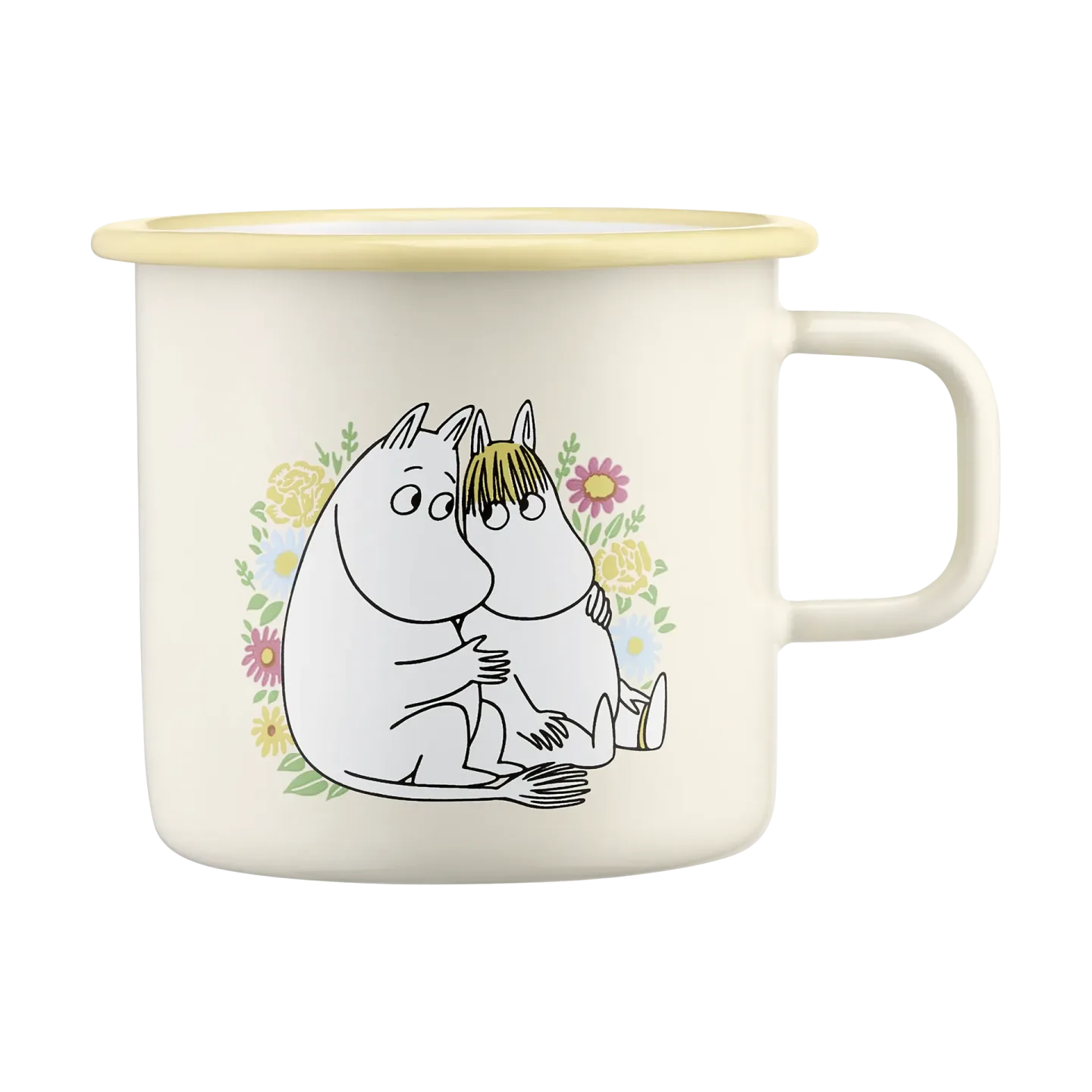Muurla Mumin Emaillebecher 55 cl Flowers