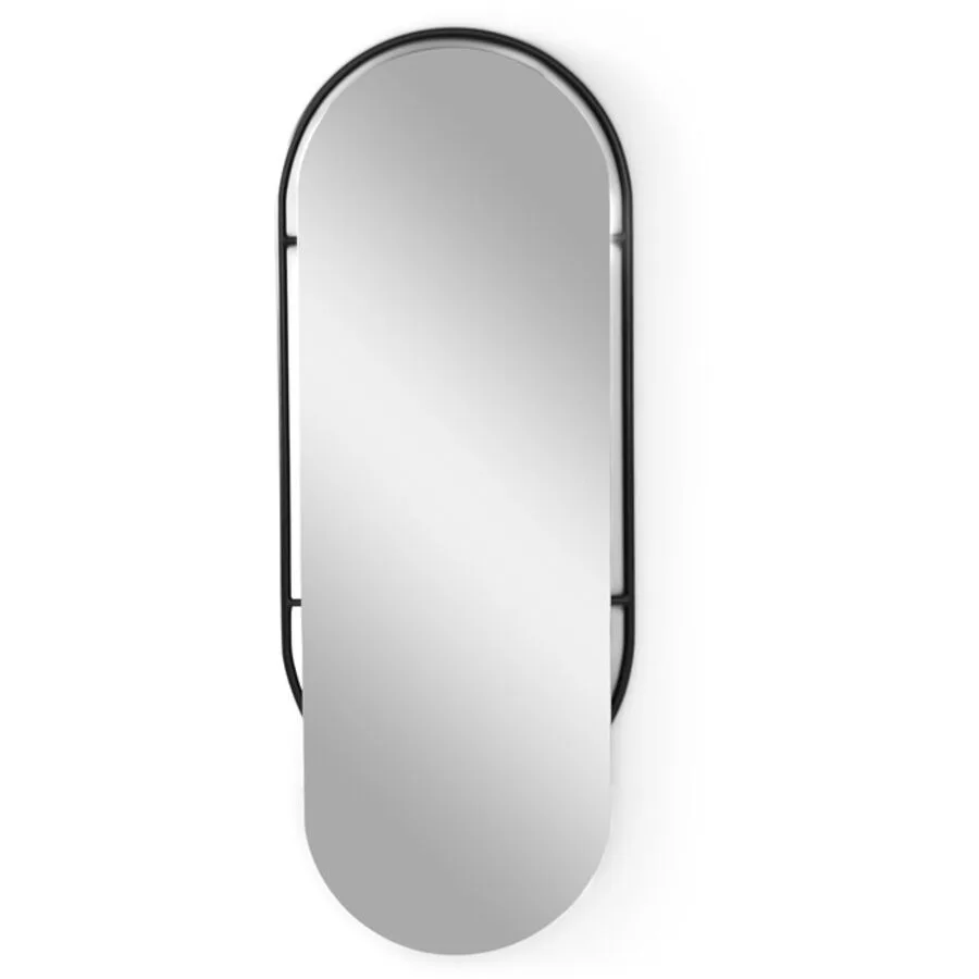 Spinder Design Spiegel Skadi Stahl/Glas Oval B 59 H 159 cm