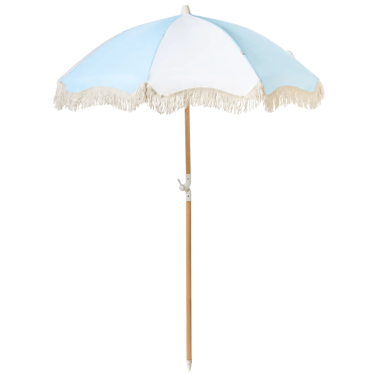 Parasoll utomhus 155 cm Mondello - vit/blå