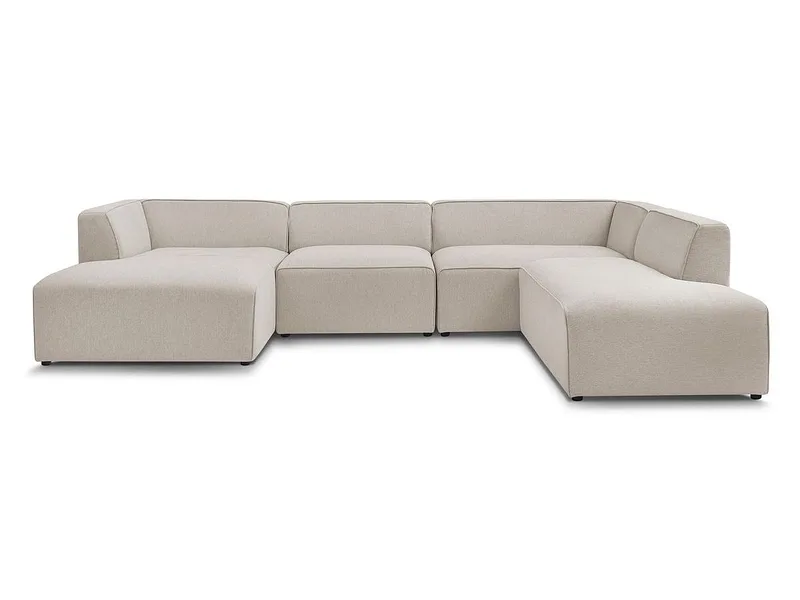Wohnlandschaft BOBOCHIC MEGEVE Stoff chiniert beige