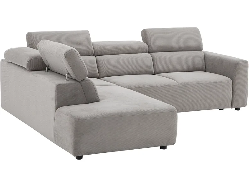 Ecksofa TORONTO Stoff grau