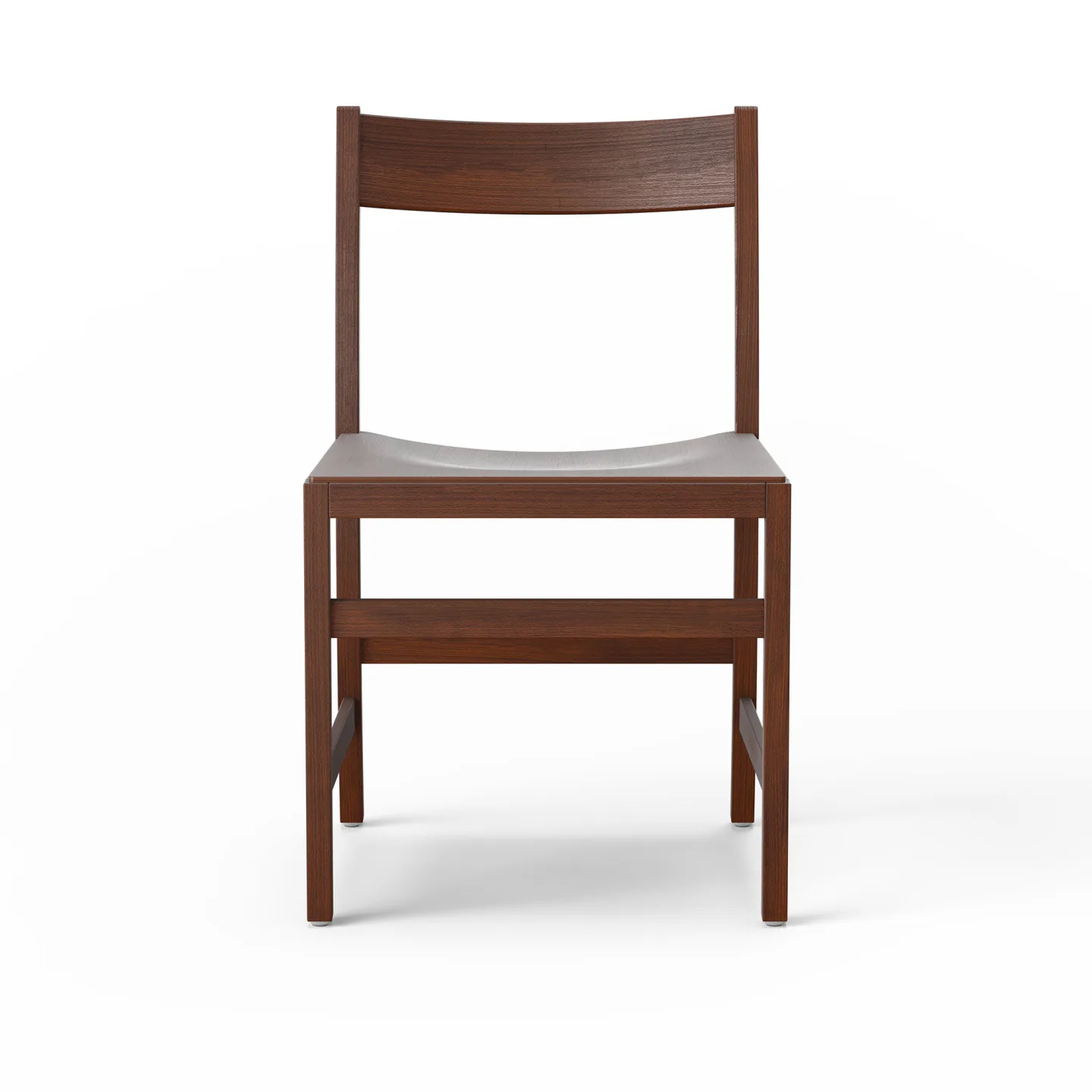 Massproductions - Waiter XL Chair, Walnut Stained Beech, Utan klädsel - Matstolar - Chris Martin - Träfärgad - Trä